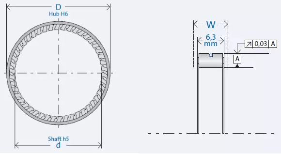 Het Staal Sprag Één de Lagers FE 423Z FE 423Z2 van FE423Z FE423Z2 van de Manierkoppeling 1
