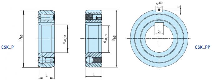 Eenrichtingsspraak type overlopende koppeling 20x47x14mm VERZEGELD CSK20PP Gcr15 voor drukmachines 2